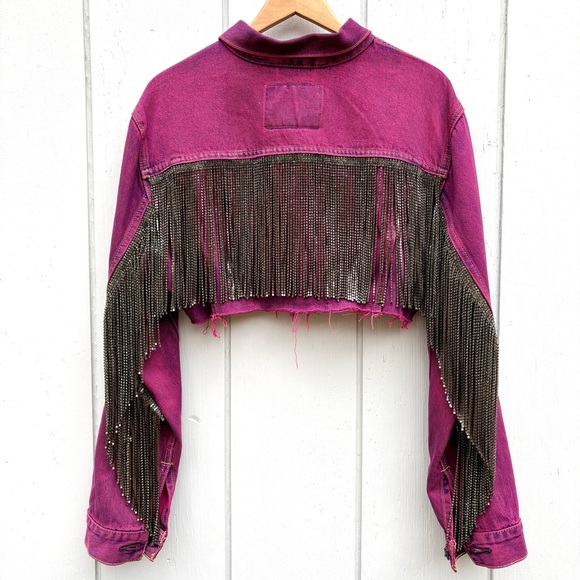 RARE Daniel Diamond Vintage Rhinestone Fringe Jacket - Picture 10 of 15